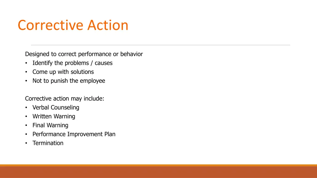 corrective action