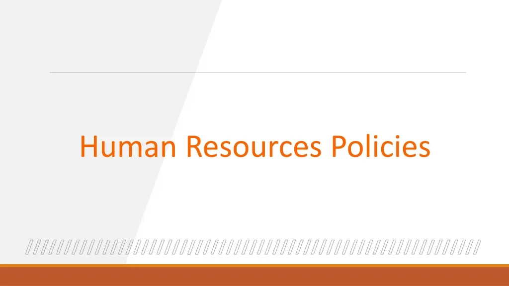 human resources policies