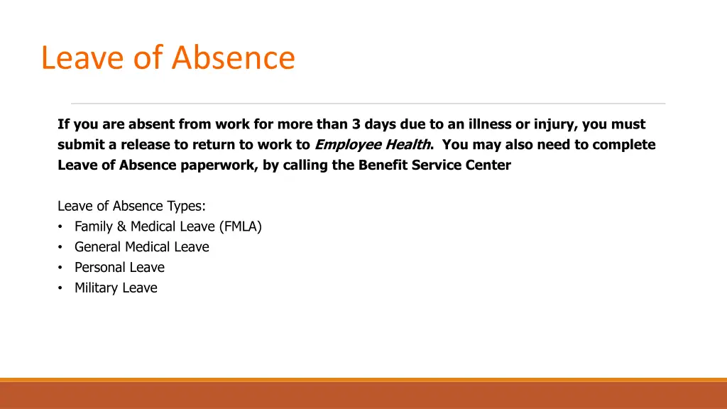 leave of absence