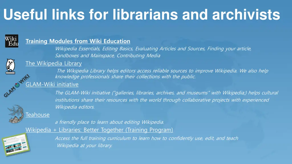 useful links for librarians and archivists