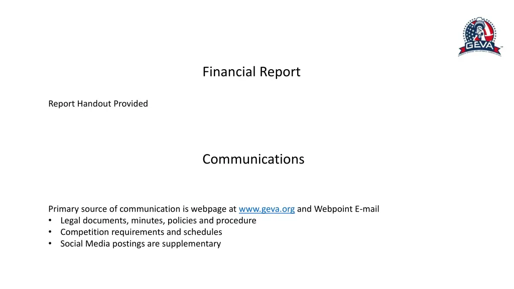 financial report