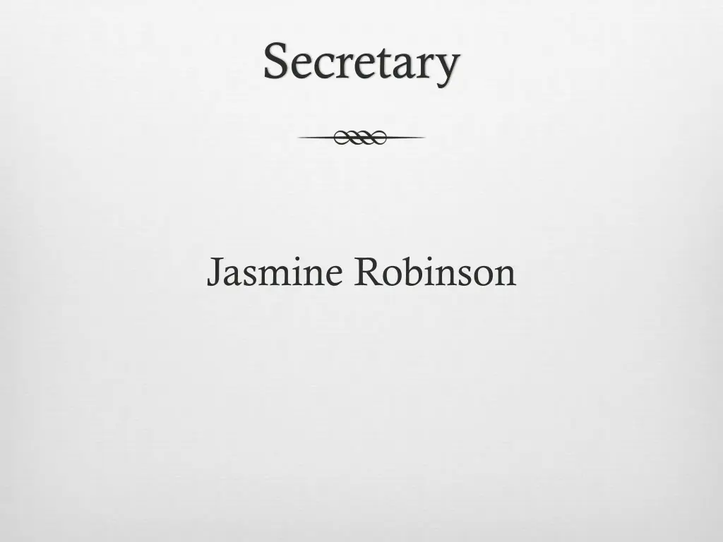 secretary 1