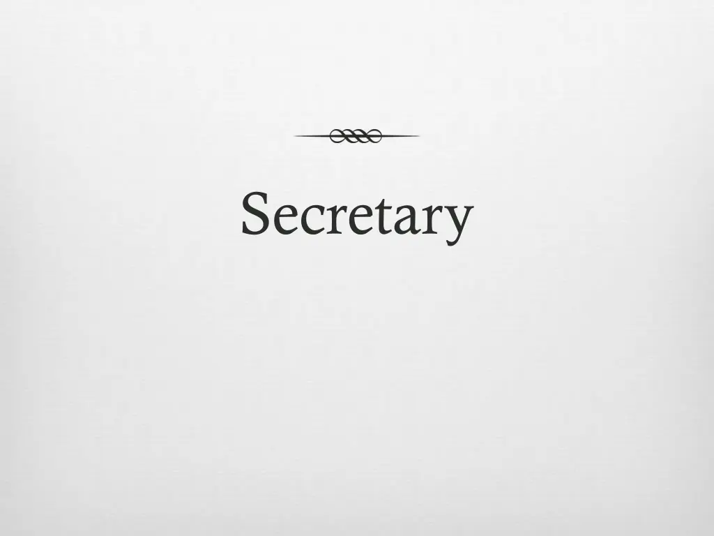 secretary