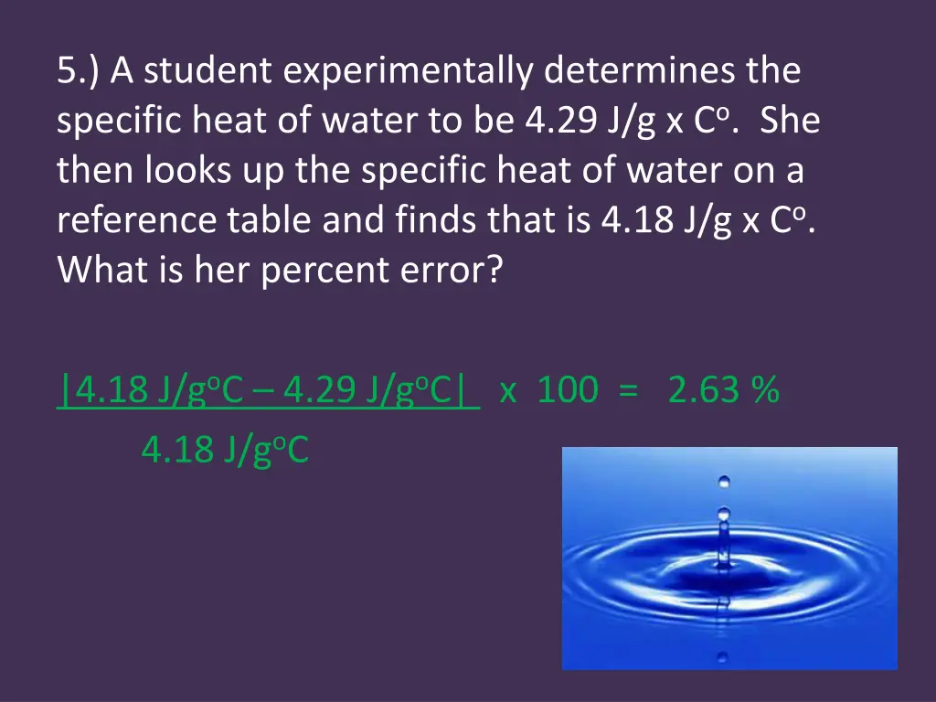 5 a student experimentally determines