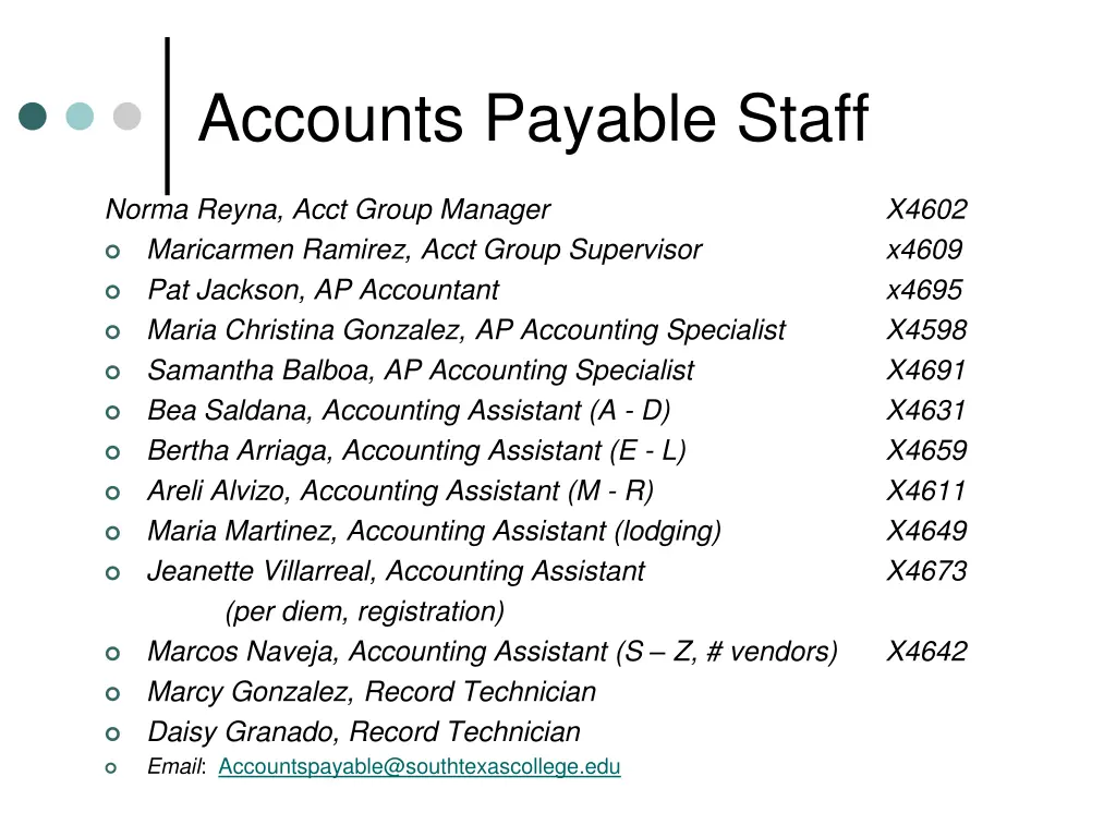 accounts payable staff