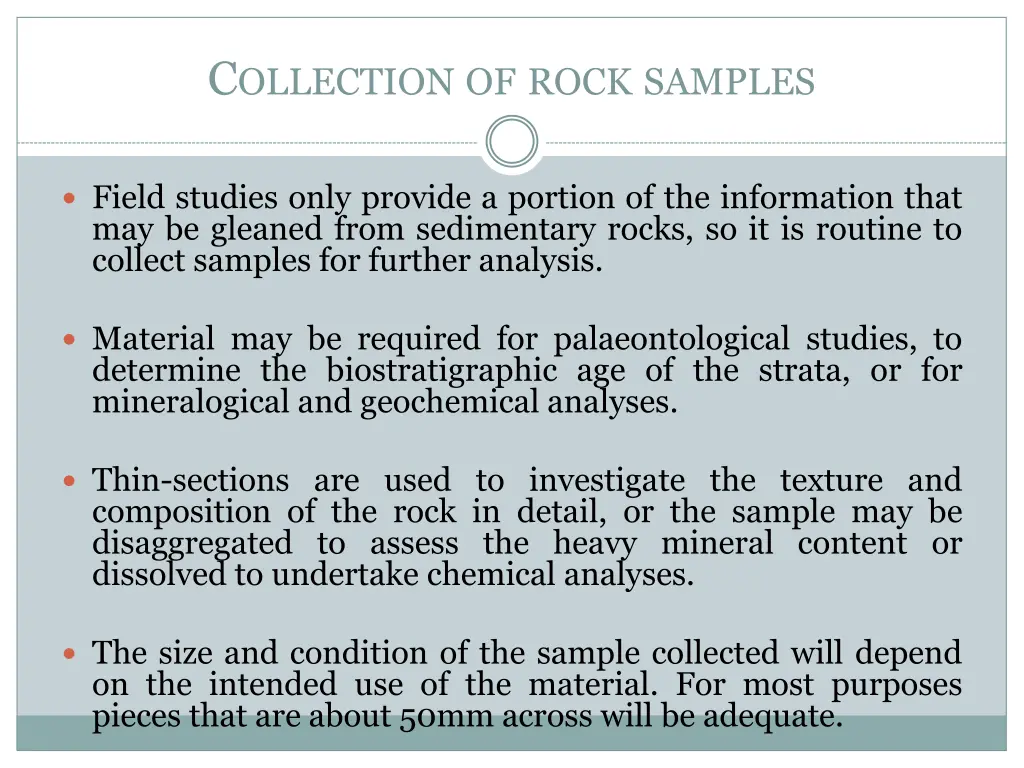 c ollection of rock samples