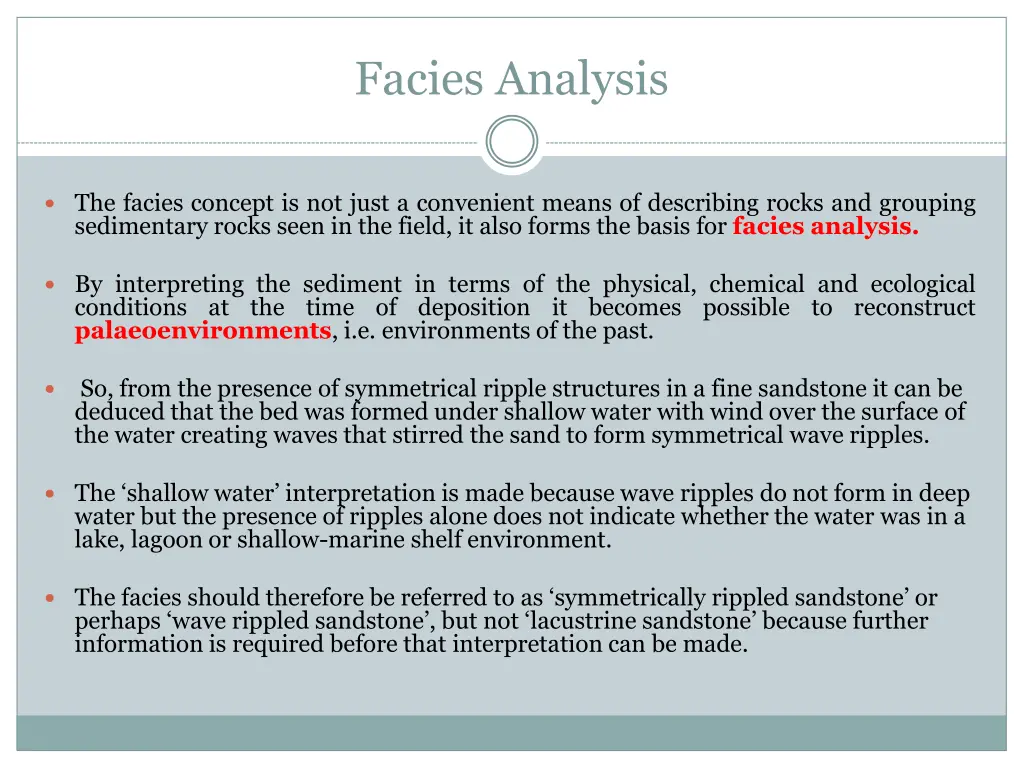 facies analysis