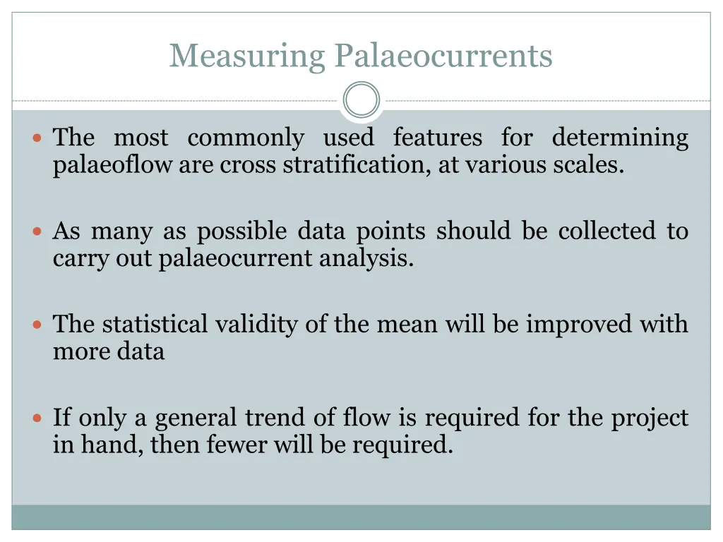 measuring palaeocurrents