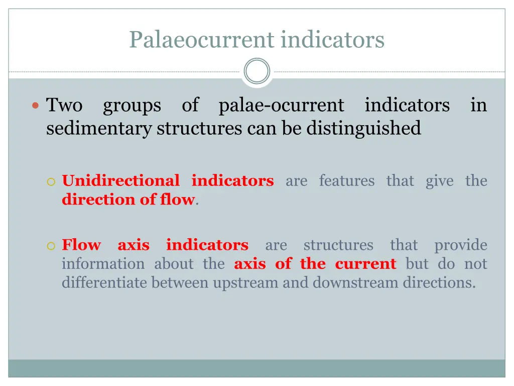 palaeocurrent indicators