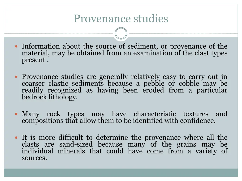 provenance studies