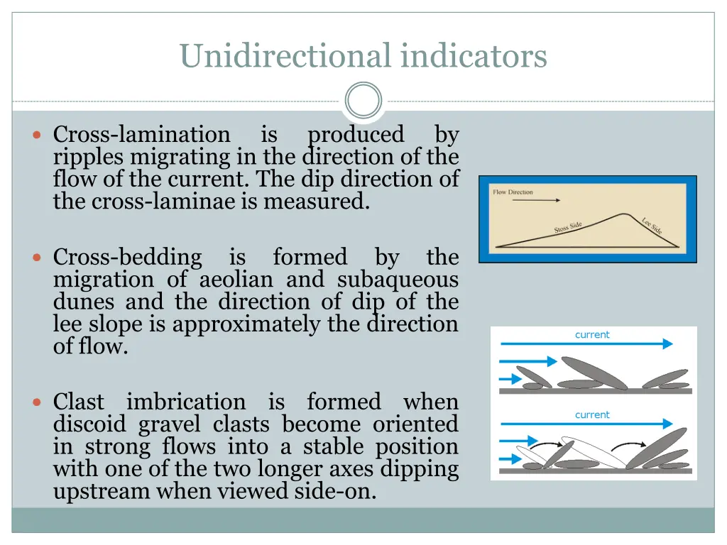 unidirectional indicators