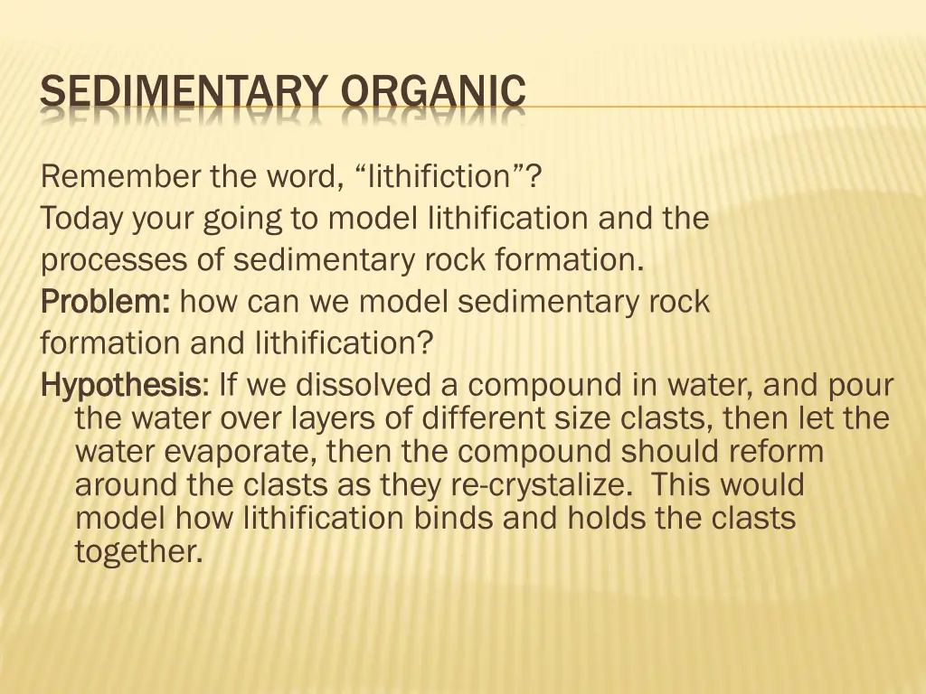 sedimentary organic 2