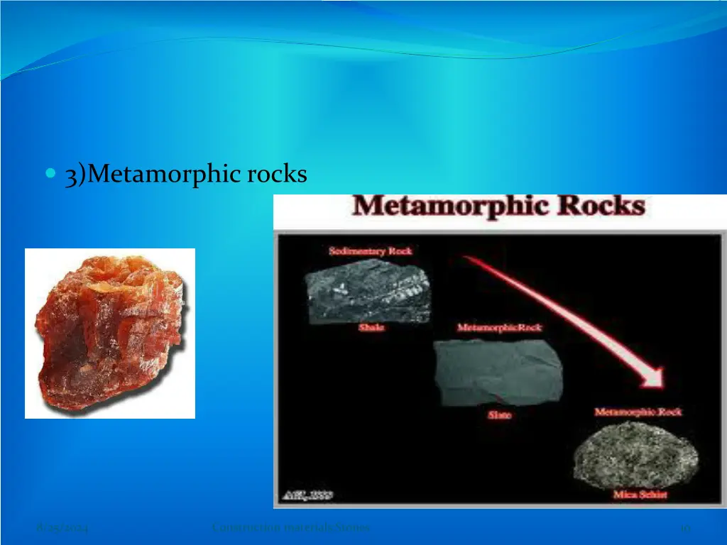 3 metamorphic rocks