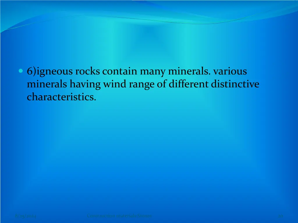 6 igneous rocks contain many minerals various