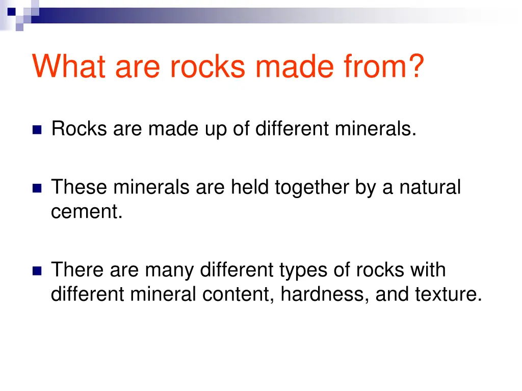 what are rocks made from