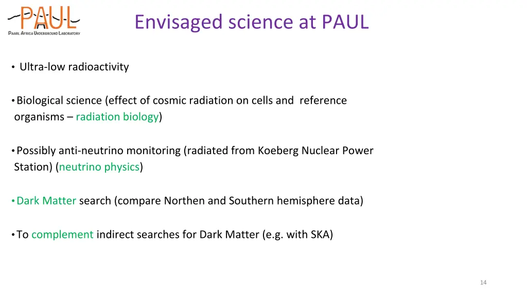 envisaged science at paul