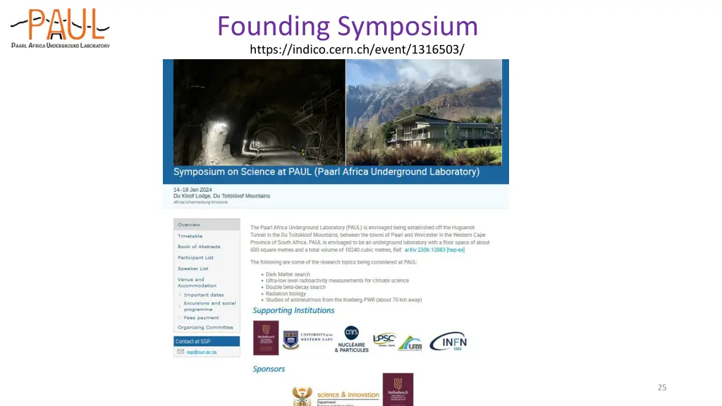 founding symposium https indico cern ch event