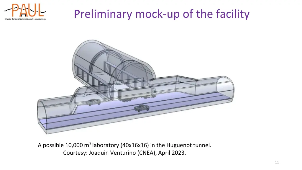 preliminary mock up of the facility