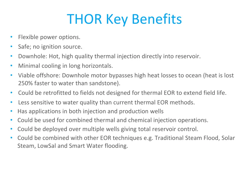 thor key benefits