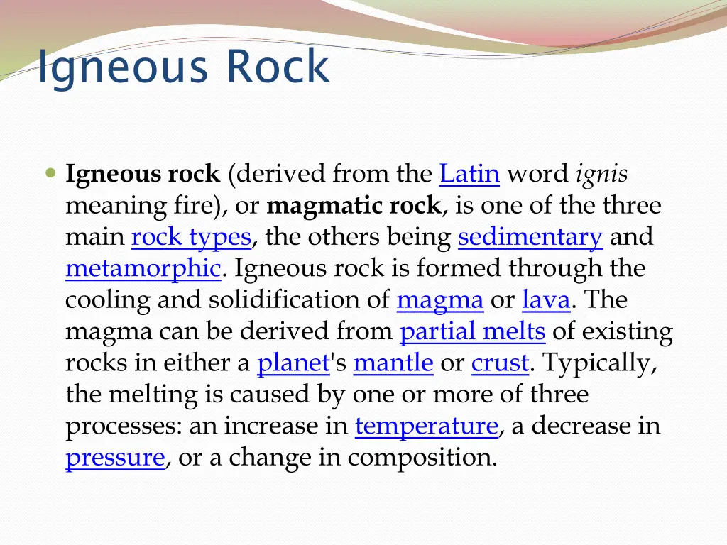 igneous rock