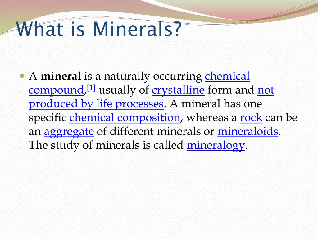 what is minerals