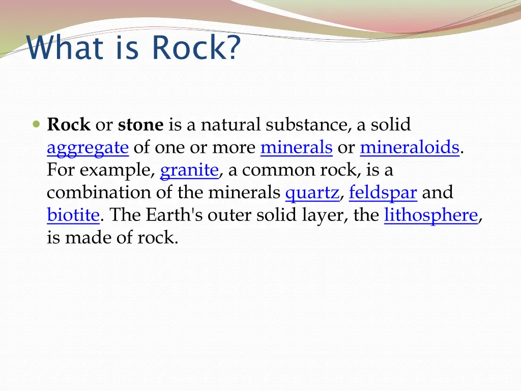 what is rock