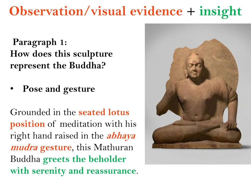 observation visual evidence insight