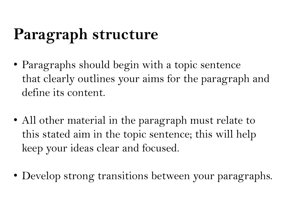 paragraph structure