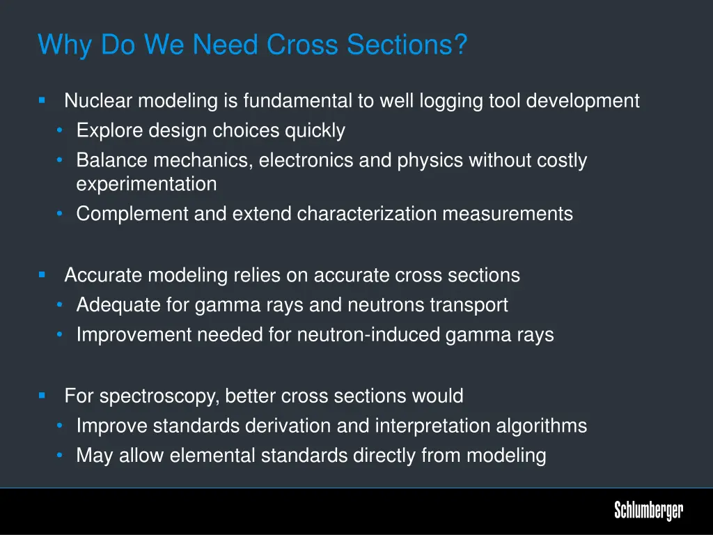 why do we need cross sections