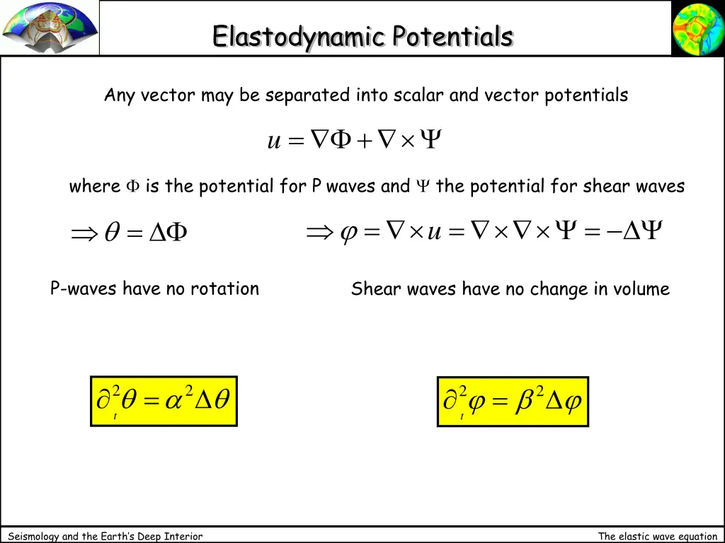 elastodynamic potentials