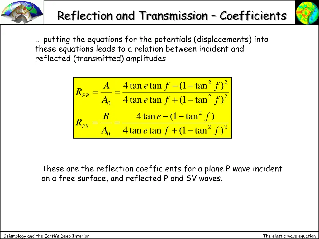 reflection and transmission coefficients 1