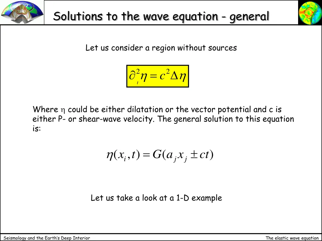 solutions to the wave equation general