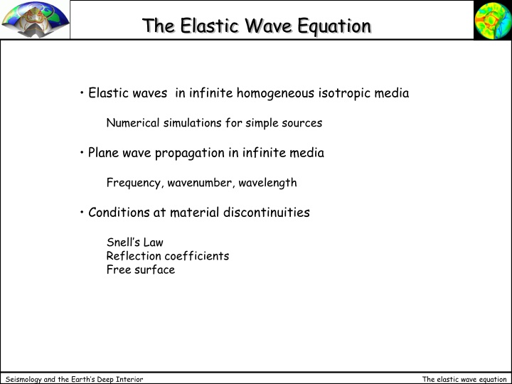 the elastic wave equation