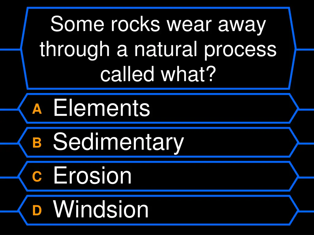 some rocks wear away through a natural process