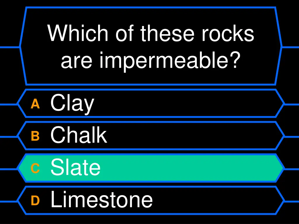 which of these rocks are impermeable 1