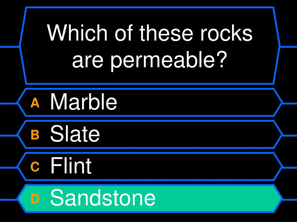 which of these rocks are permeable 1