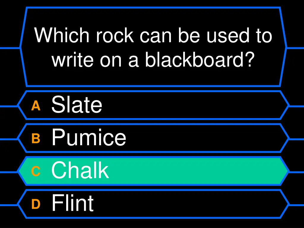 which rock can be used to write on a blackboard 1