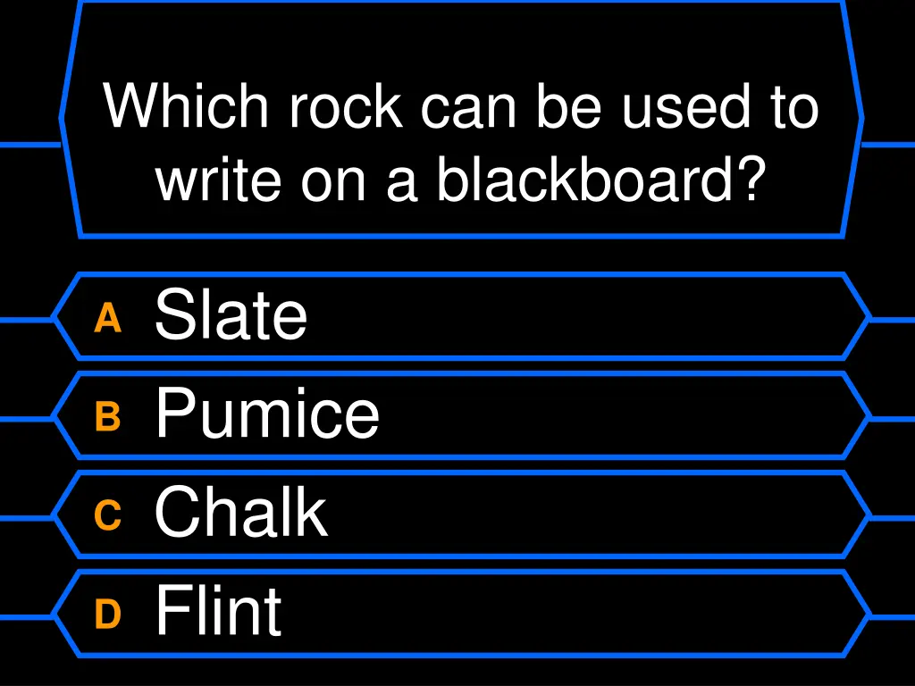 which rock can be used to write on a blackboard