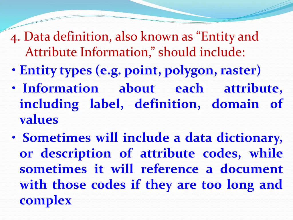 4 data definition also known as entity