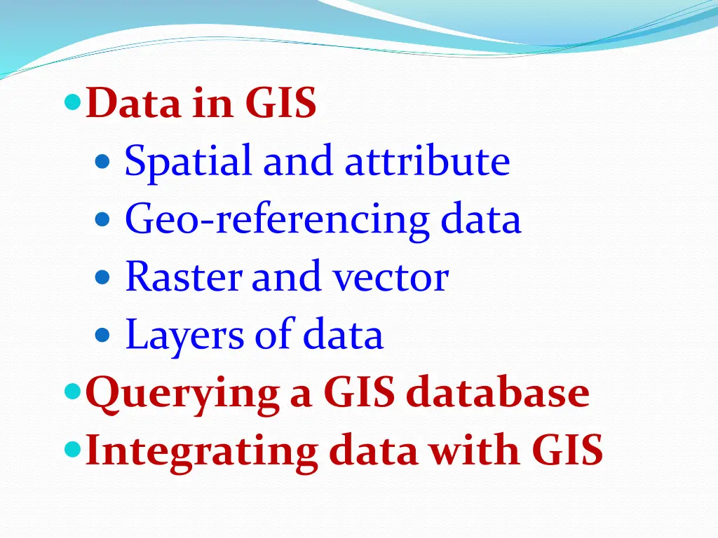 data in gis spatial and attribute geo referencing