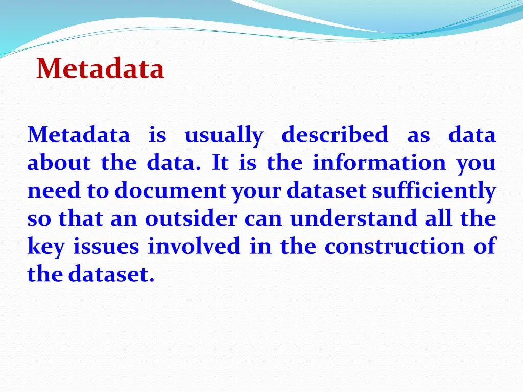 metadata