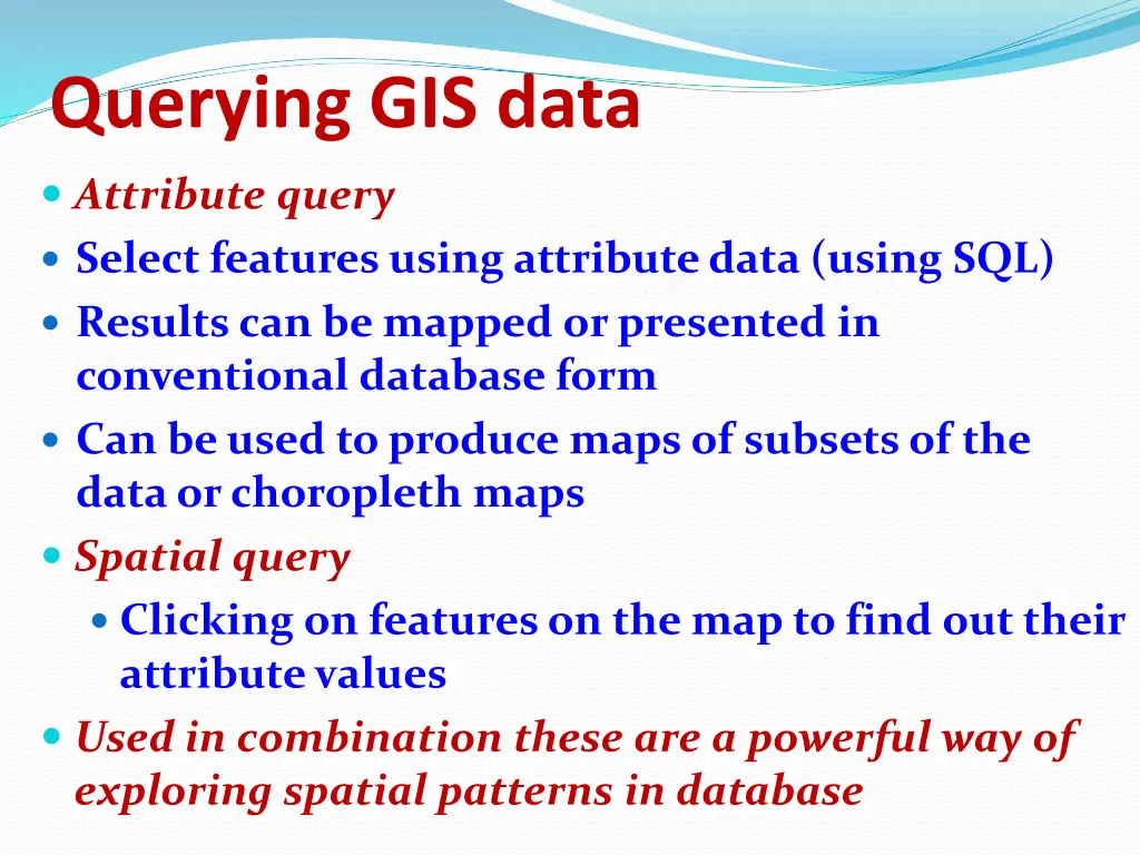 querying gis data