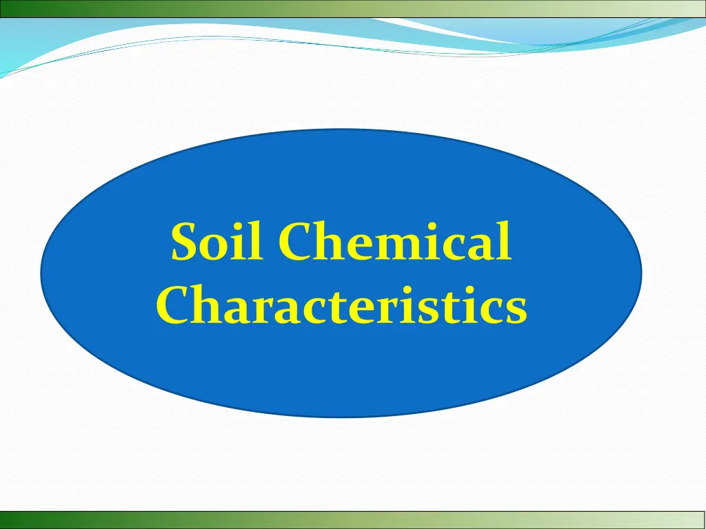 soil chemical characteristics