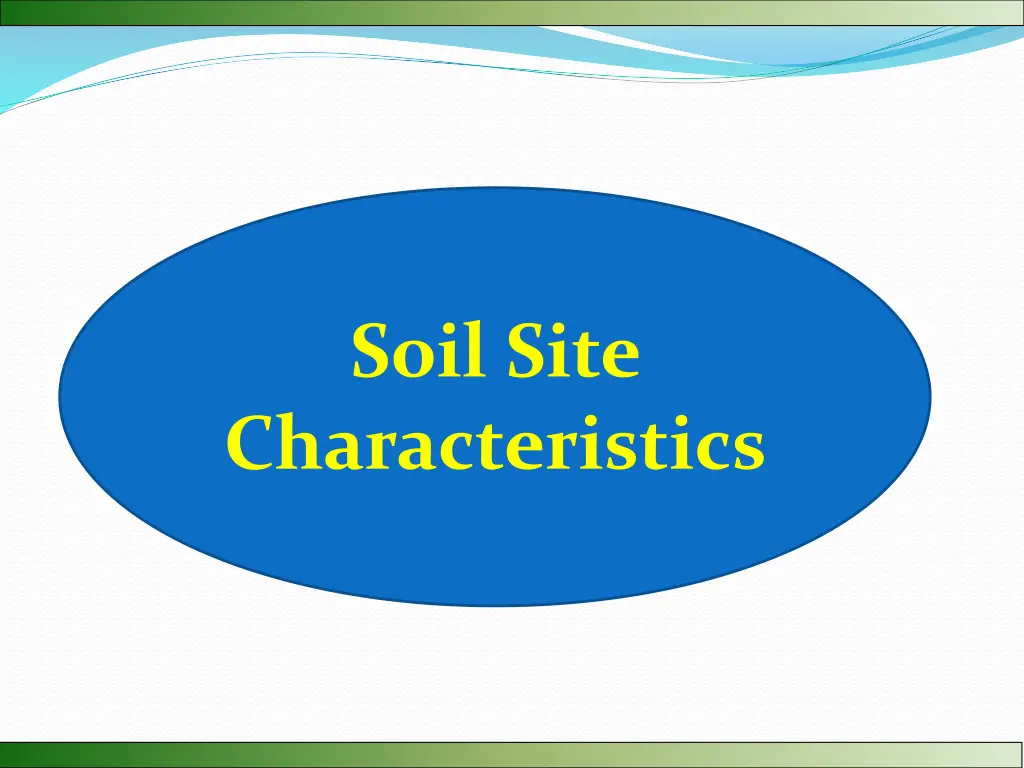 soil site characteristics