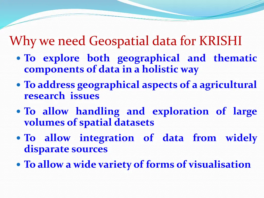 why we need geospatial data for krishi