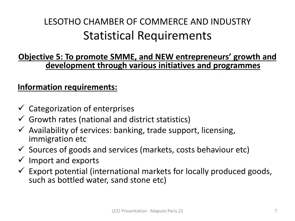 lesotho chamber of commerce and industry 6