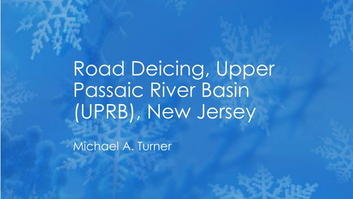 road deicing upper passaic river basin uprb