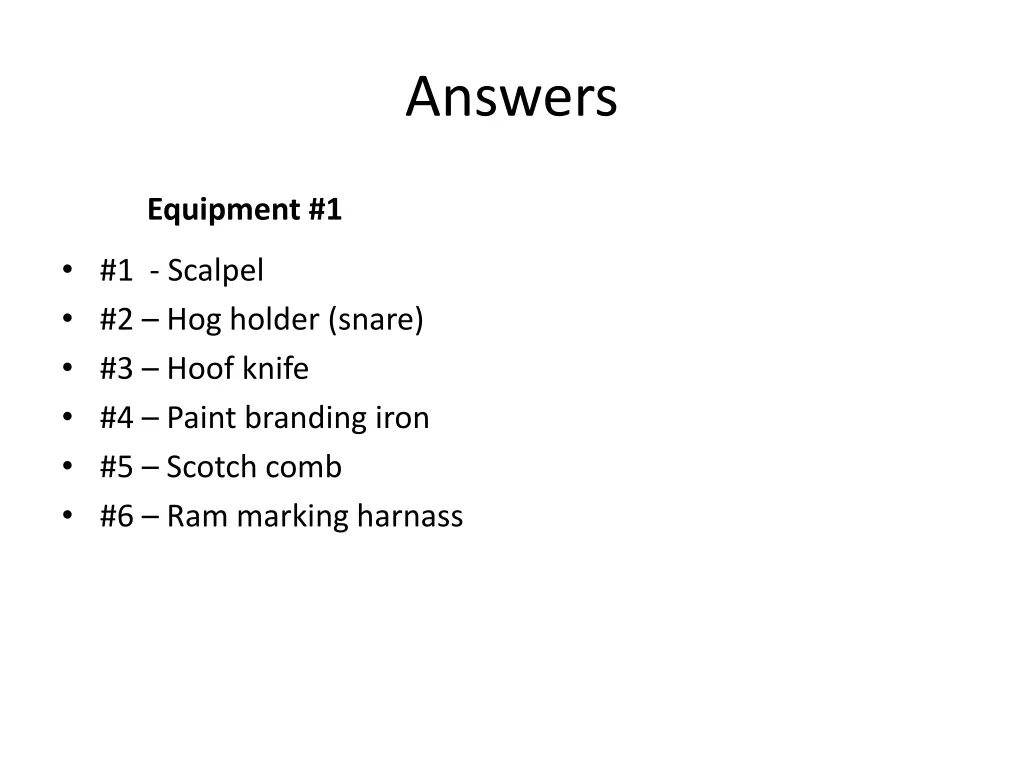 answers