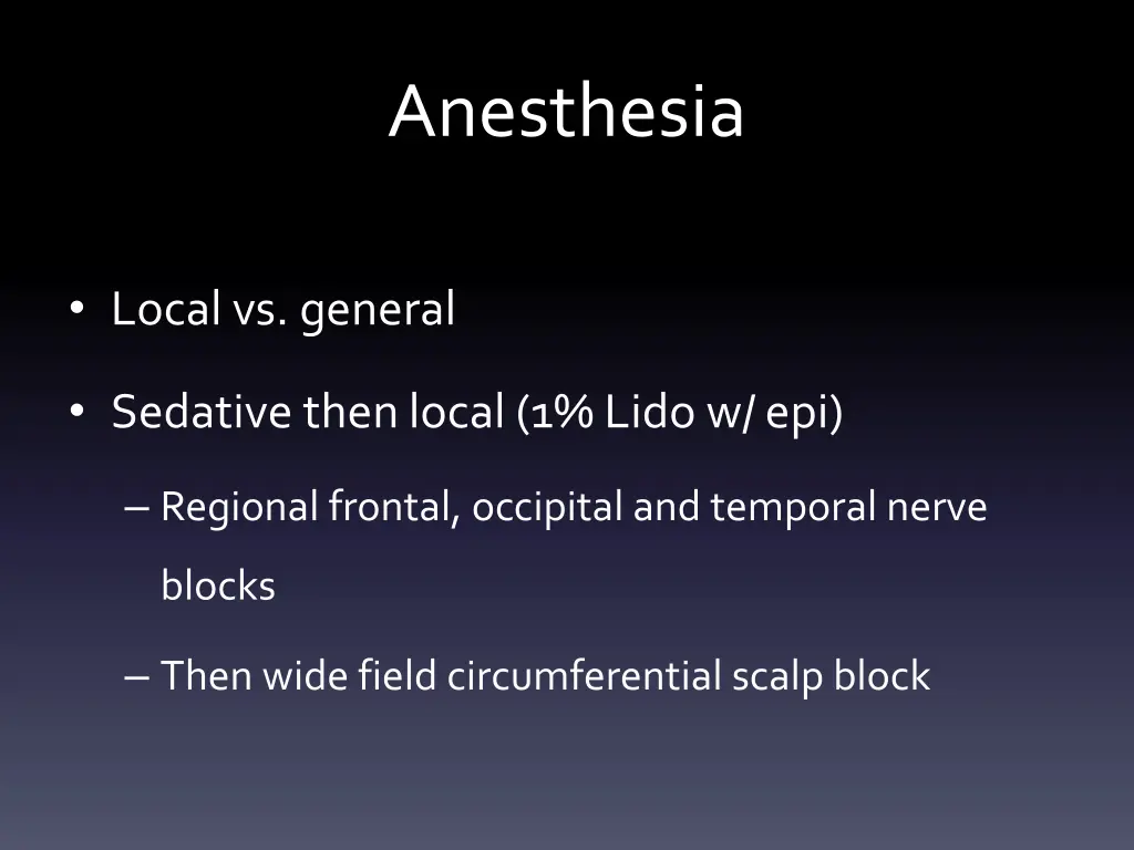 anesthesia