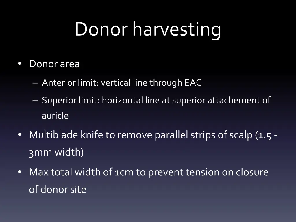 donor harvesting